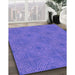 Patterned Purple Mimosa Purple Rug in Family Room, pat3286pur