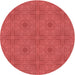 Square Patterned Red Rug, pat3286rd