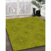 Machine Washable Transitional Green Rug in a Family Room, wshpat3286yw