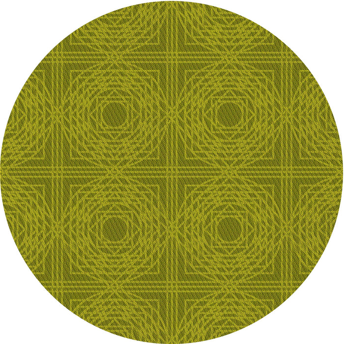 Square Patterned Green Rug, pat3286yw