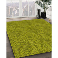 Patterned Green Rug, pat3286yw