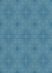 Machine Washable Transitional Blue Turquoise Green Rug, wshpat3286