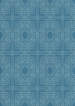 Patterned Blue Turquoise Green Novelty Rug, pat3286