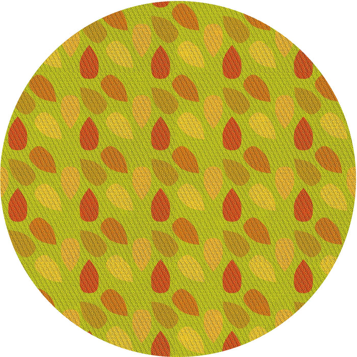 Square Machine Washable Transitional Neon Yellow Green Rug in a Living Room, wshpat3287yw