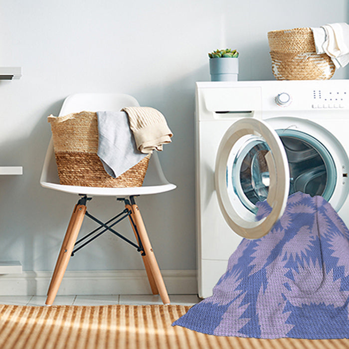 Machine Washable Transitional Light Slate Blue Rug in a Washing Machine, wshpat3288blu