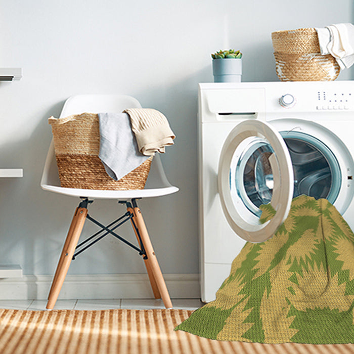 Machine Washable Transitional Golden Brown Yellow Rug in a Washing Machine, wshpat3288brn