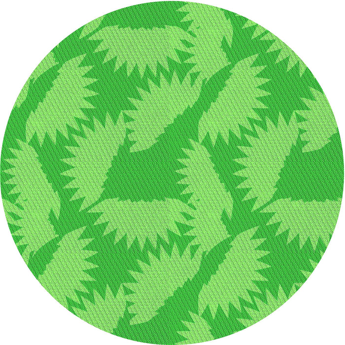 Square Machine Washable Transitional Lime Green Rug in a Living Room, wshpat3288grn