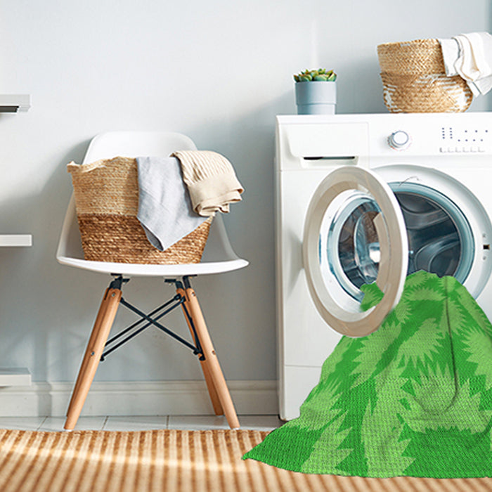 Machine Washable Transitional Lime Green Rug in a Washing Machine, wshpat3288grn