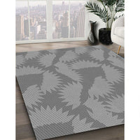 Patterned Smokey Gray Rug, pat3288gry