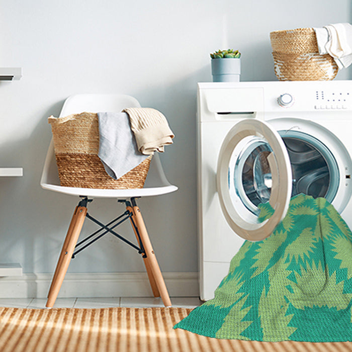 Machine Washable Transitional Lime Mint Green Rug in a Washing Machine, wshpat3288lblu