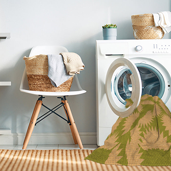 Machine Washable Transitional Yellow Rug in a Washing Machine, wshpat3288org