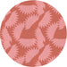 Square Patterned Light Coral Pink Rug, pat3288rd