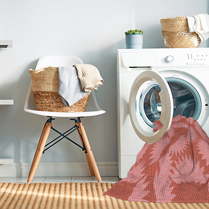 Machine Washable Transitional Light Coral Pink Rug in a Washing Machine, wshpat3288rd