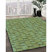 Machine Washable Transitional Green Rug in a Family Room, wshpat3289lblu