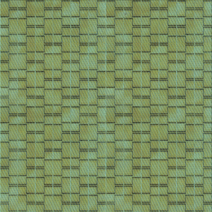 Round Patterned Green Rug, pat3289lblu