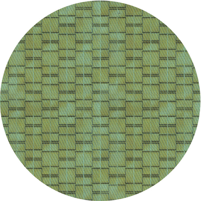 Square Machine Washable Transitional Green Rug in a Living Room, wshpat3289lblu