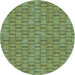 Square Patterned Green Rug, pat3289lblu