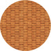 Square Patterned Orange Red Orange Rug, pat3289org