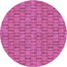 Square Machine Washable Transitional Deep Pink Rug in a Living Room, wshpat3289pur
