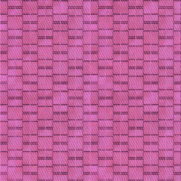 Round Patterned Deep Pink Rug, pat3289pur