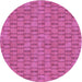 Square Patterned Deep Pink Rug, pat3289pur