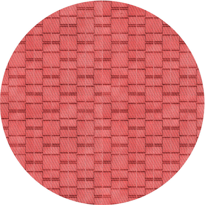 Square Patterned Red Rug, pat3289rd