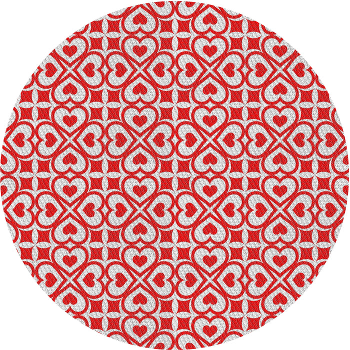 Square Machine Washable Transitional Red Rug, wshpat328