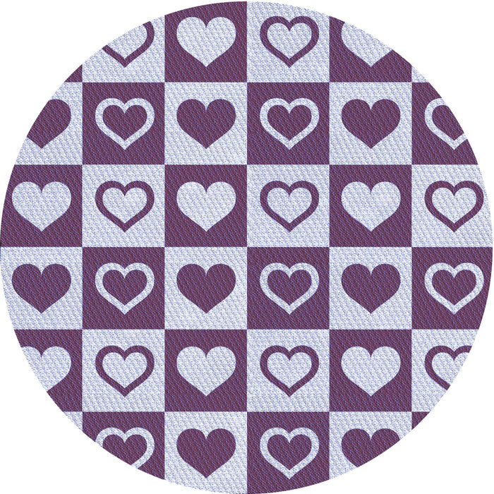 Square Patterned Purple Rug, pat329blu