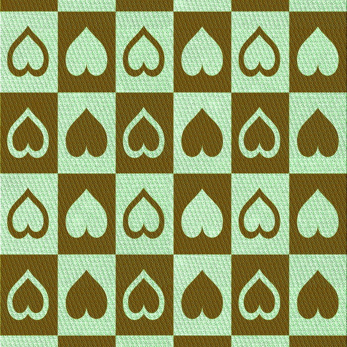 Patterned Dark Bronze Brown Rug, pat329grn