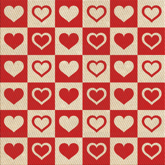 Round Patterned Red Rug, pat329org
