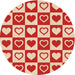 Square Patterned Red Rug, pat329org