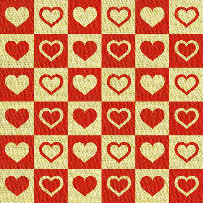 Round Patterned Red Rug, pat329yw