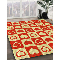 Patterned Red Rug, pat329yw