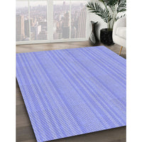 Patterned Light Slate Blue Rug, pat3290blu