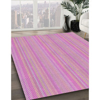 Patterned Magenta Pink Novelty Rug, pat3290