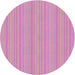 Sideview of Patterned Magenta Pink Novelty Rug, pat3290