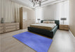 Patterned Sky Blue Rug in a Bedroom, pat3291blu