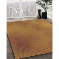 Patterned Mahogany Brown Rug, pat3291org