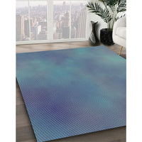 Patterned Blue Novelty Rug, pat3291