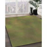 Patterned Dark Golden Brown Rug, pat3292brn