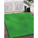 Patterned Green Rug in Family Room, pat3292grn