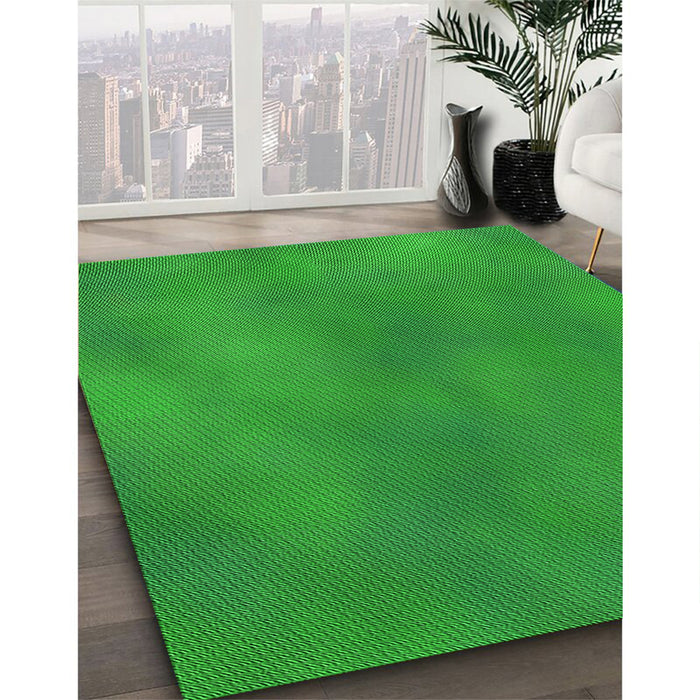 Machine Washable Transitional Green Rug in a Family Room, wshpat3292grn