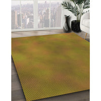 Patterned Dark Bronze Brown Rug, pat3292org