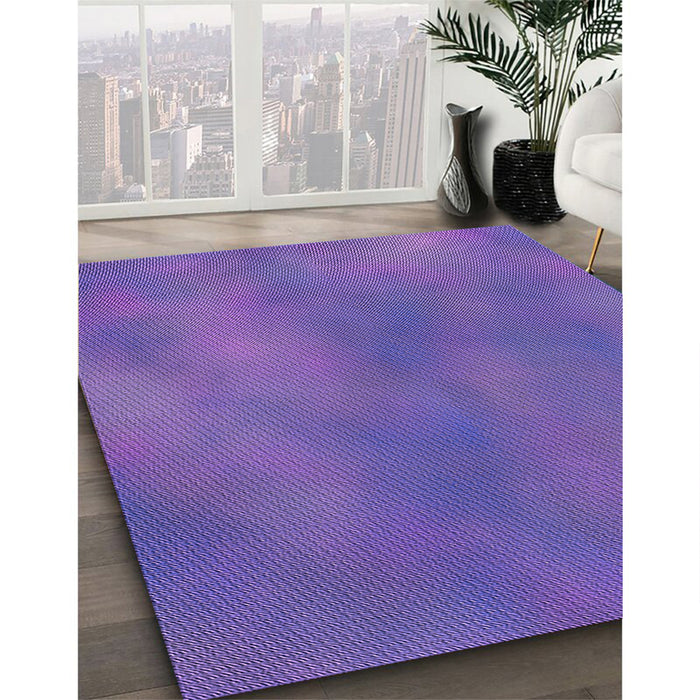 Patterned Purple Rug in Family Room, pat3292pur