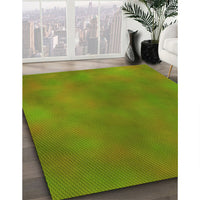 Patterned Pistachio Green Rug, pat3292yw