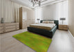 Patterned Pistachio Green Rug in a Bedroom, pat3292yw