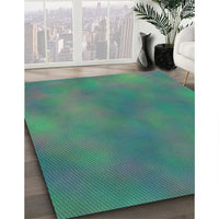 Patterned Mint Green Novelty Rug, pat3292