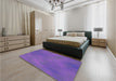 Patterned Purple Rug in a Bedroom, pat3293pur