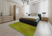 Patterned Pistachio Green Rug in a Bedroom, pat3293yw