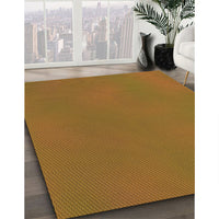 Patterned Mahogany Brown Rug, pat3294org